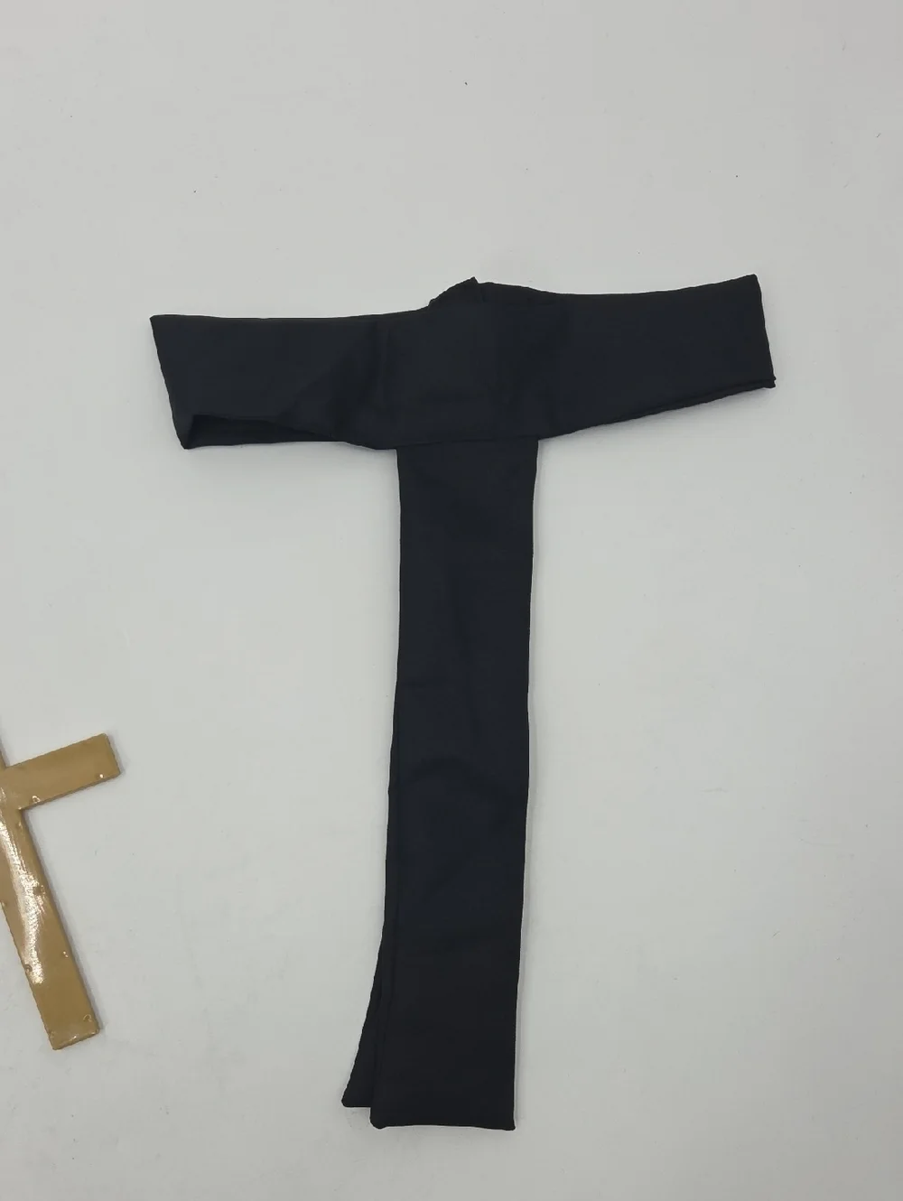 Children's Black Priest Costume with Gold Cross
